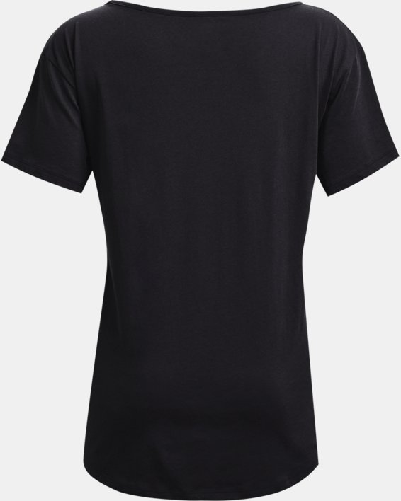 Damen UA T-Shirt mit extragroßer Schriftzug-Grafik, Black, pdpMainDesktop image number 5